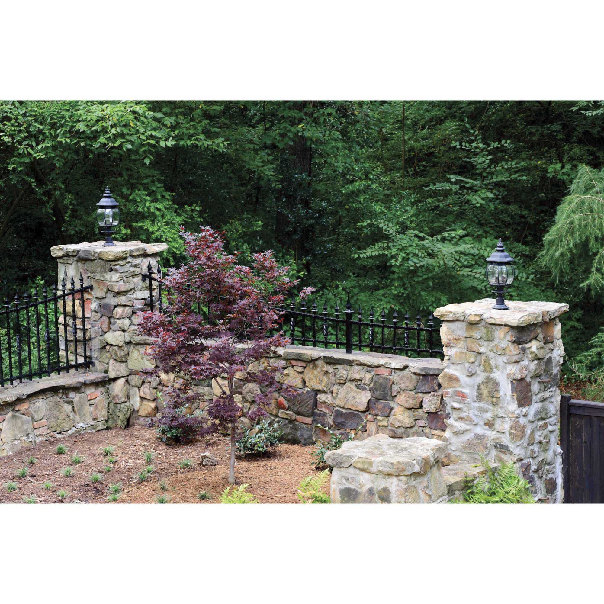 Post Adapter 5 inch Textured Black Outdoor Surface Mount Post Adapter